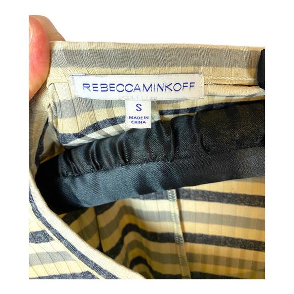 Rebecca Minkoff Stripe Mary Pullover Jersey Mini Dress with Tie Waist Small - Picture 5 of 9